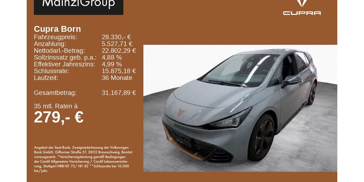 Cupra Born 41.600 km 28.330 &euro; Feldkirchen/Westerham 83620