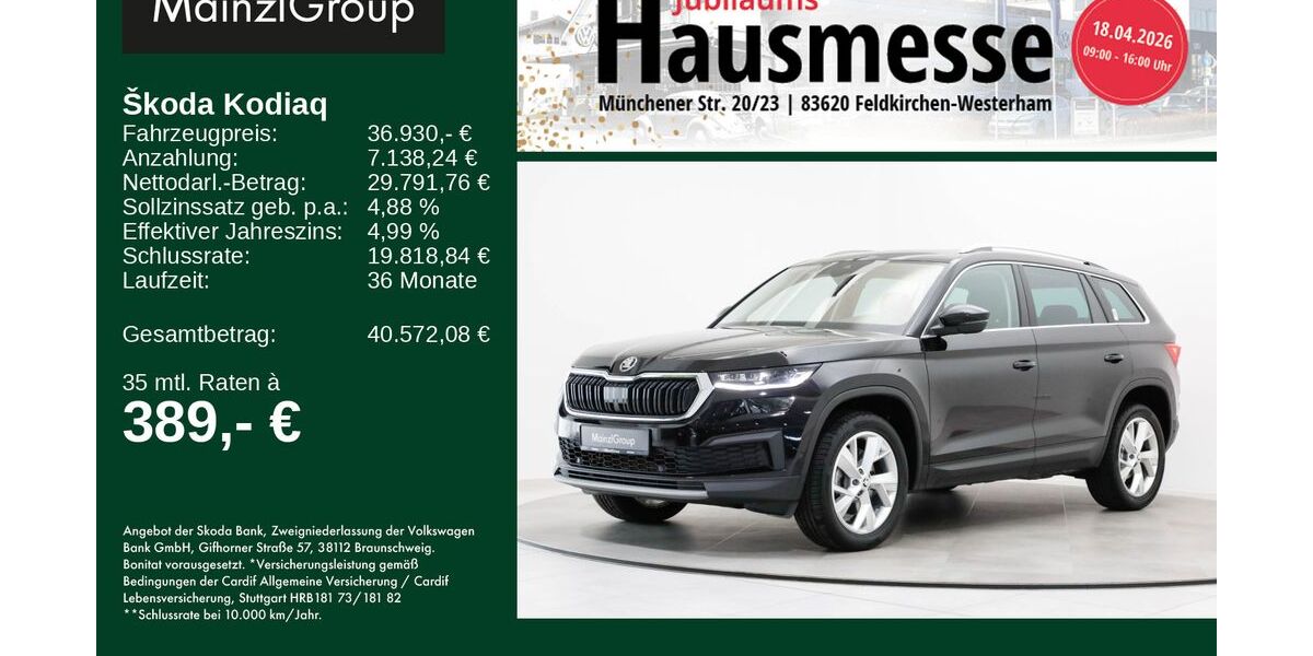 Skoda Kodiaq 52.983 km 36.930 &euro; Feldkirchen/Westerham 83620