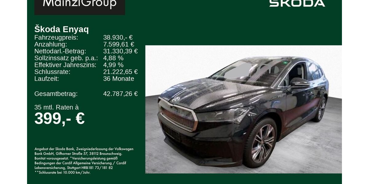 Skoda Enyaq 26.400 km 38.930 &euro; Feldkirchen/Westerham 83620