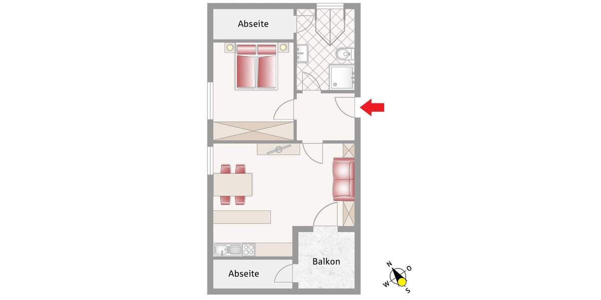 Etagenwohnung Rosenheim West - 2 Zimmer, 50 m&sup2;, 225.000&euro; | Angebot:25815446