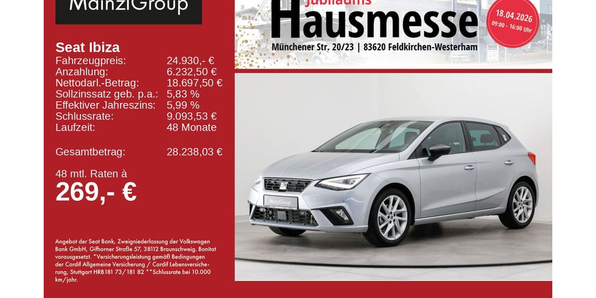 Seat Ibiza 8.339 km 24.930 &euro; Feldkirchen/Westerham 83620
