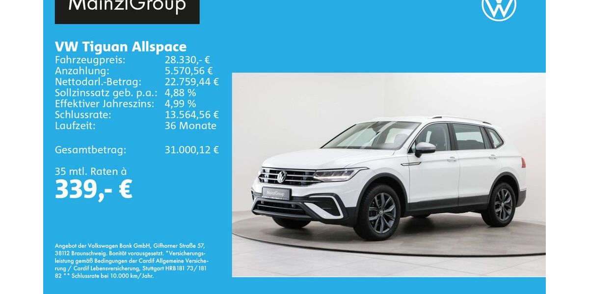VW Tiguan Allspace 121.787 km 28.330 &euro; Feldkirchen/Westerham 83620