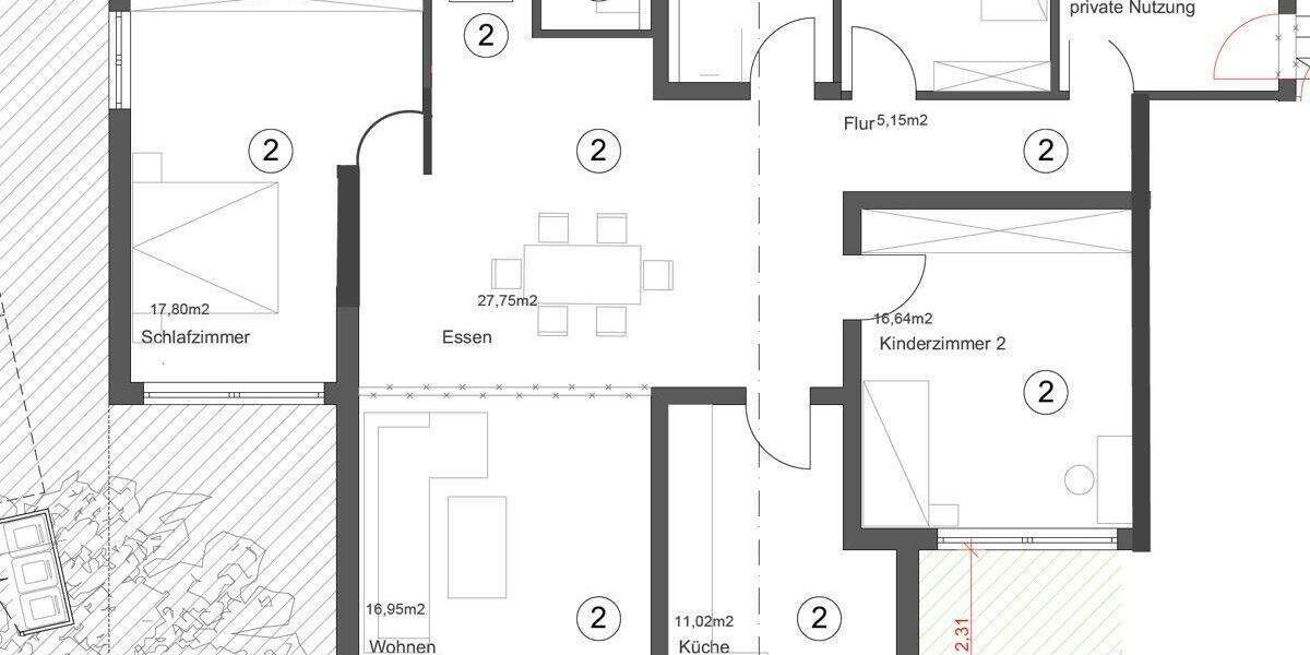 Etagenwohnung Pfaffing - 4 Zimmer, 140 m&sup2;, 460.000&euro; | Angebot:25771712