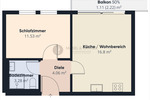 Etagenwohnung Bad Aibling - 2 Zimmer, 36 m&sup2;, 791&euro; | Angebot:25708240