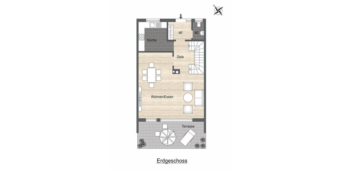 Reihenmittelhaus Kolbermoor - 6 Zimmer, 132 m&sup2;, 570.000&euro; | Angebot:26391974