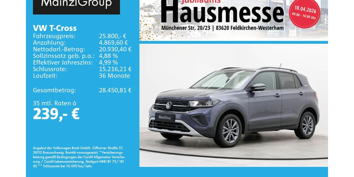 VW T-Cross 9.900 km 25.800 &euro; Feldkirchen-Westerham 83620