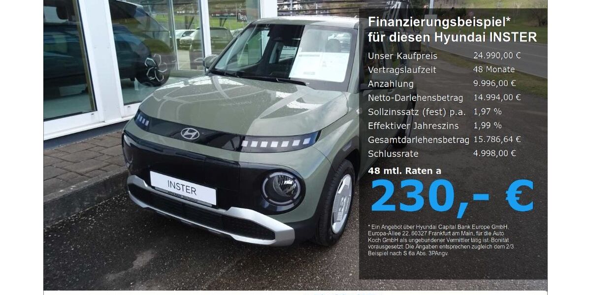 Hyundai INSTER 1.856 km 24.990 &euro; Bad Feilnbach 83075