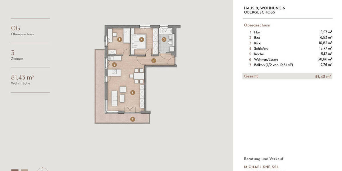 Etagenwohnung Schliersee / Neuhaus Neuhaus - 3 Zimmer, 81 m&sup2;, 860.000&euro; | Angebot:25687866
