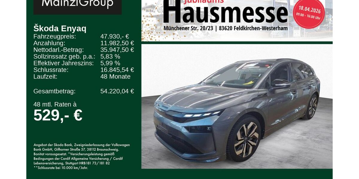 Skoda Enyaq 14.380 km 47.930 &euro; Feldkirchen/Westerham 83620