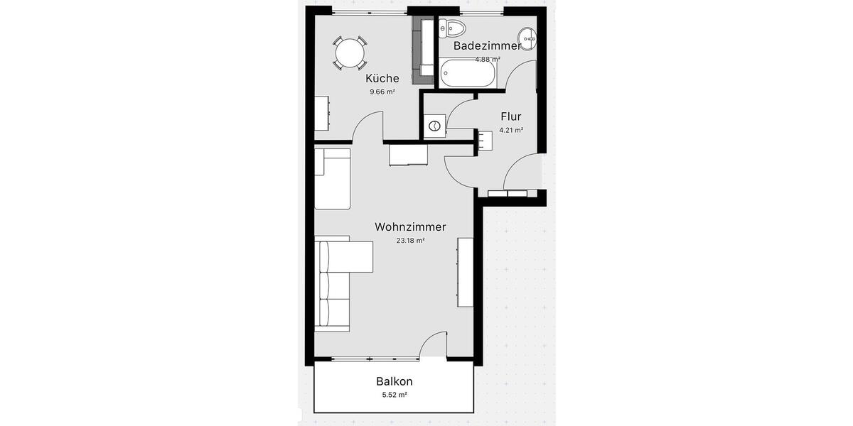 Erdgeschoßwohnung Stephanskirchen - 1 Zimmer, 48 m&sup2;, 259.000&euro; | Angebot:26025357
