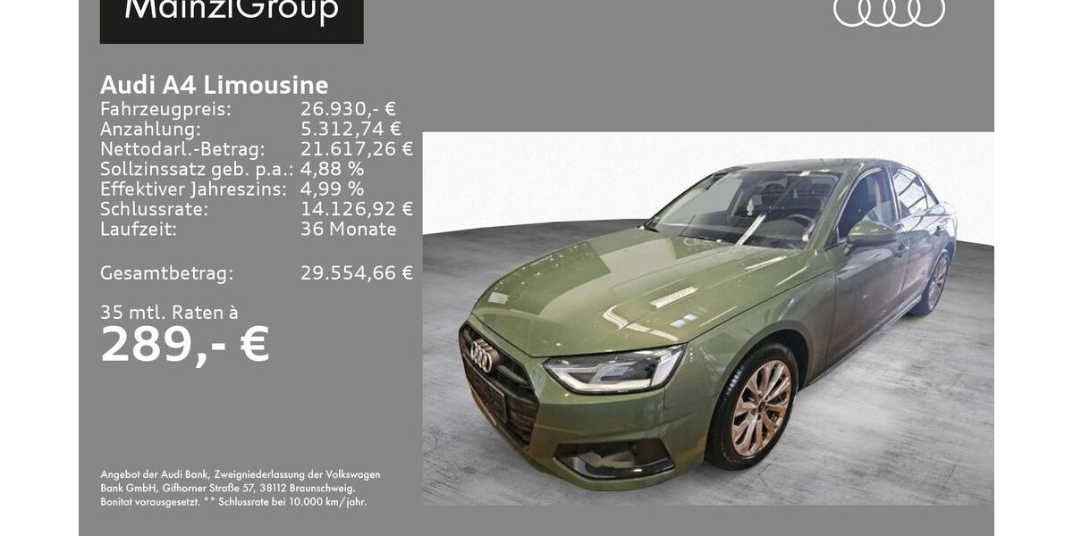 Audi A4 37.700 km 26.930 &euro; Feldkirchen/Westerham 83620