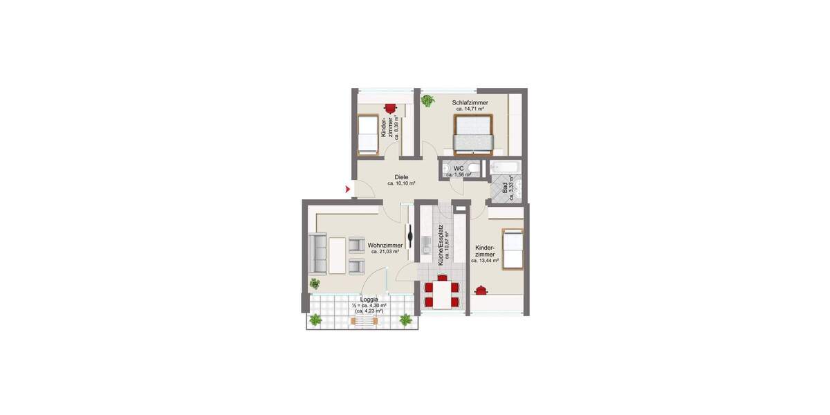 Etagenwohnung Schliersee - 3 Zimmer, 87 m&sup2;, 425.000&euro; | Angebot:25747765