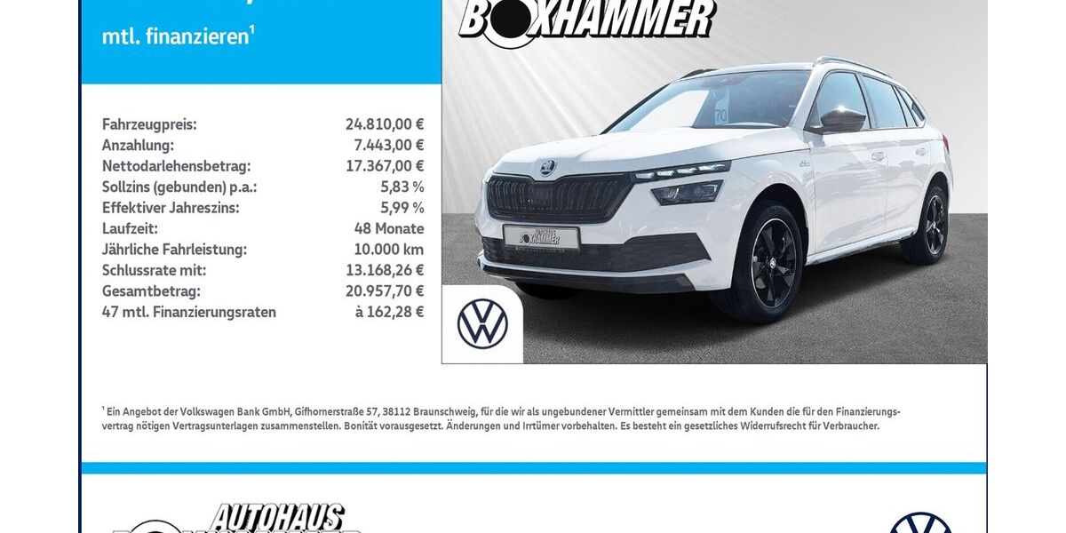 Skoda Kamiq 22.490 km 24.810 &euro; Bad Aibling 83043