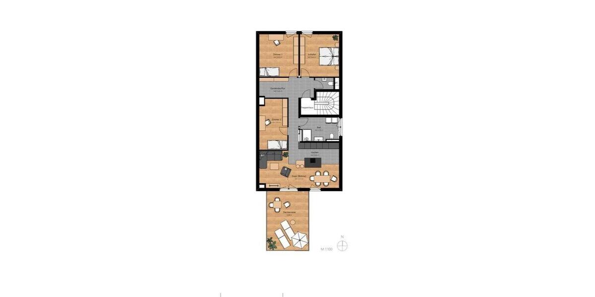 Dachgeschoßwohnung Bad Endorf - 4 Zimmer, 107 m&sup2;, 2.050&euro; | Angebot:26470948