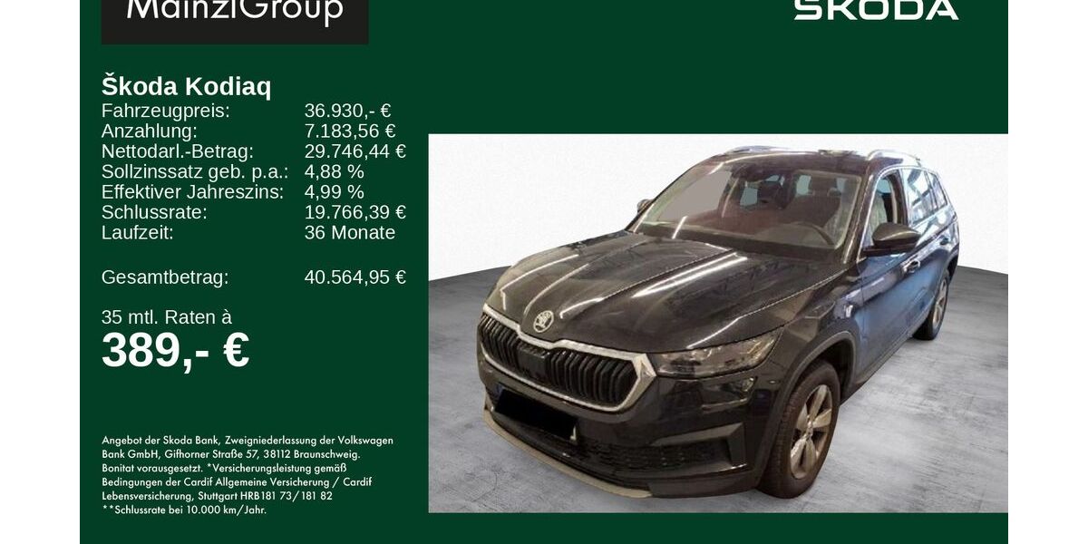Skoda Kodiaq 52.983 km 36.930 &euro; Feldkirchen/Westerham 83620