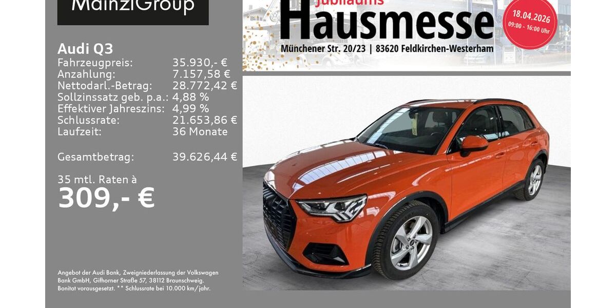 Audi Q3 11.500 km 35.930 &euro; Feldkirchen/Westerham 83620