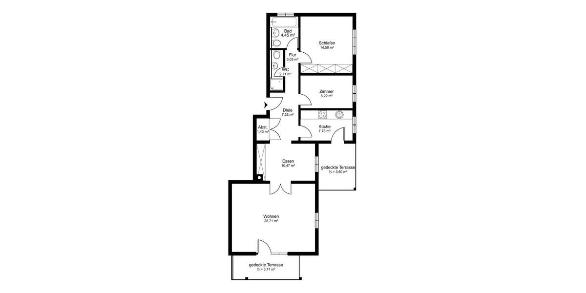 Etagenwohnung Prien am Chiemsee Prien - 4 Zimmer, 92 m&sup2;, 498.000&euro; | Angebot:25820978