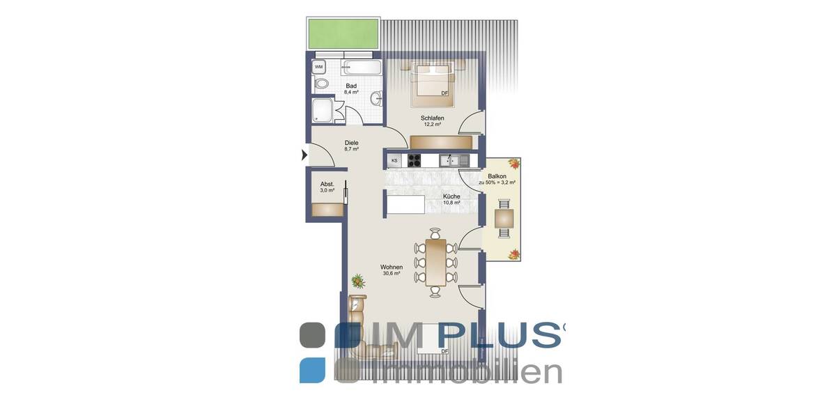 Etagenwohnung Rosenheim Happing - 3 Zimmer, 85 m&sup2;, 739.000&euro; | Angebot:25690695