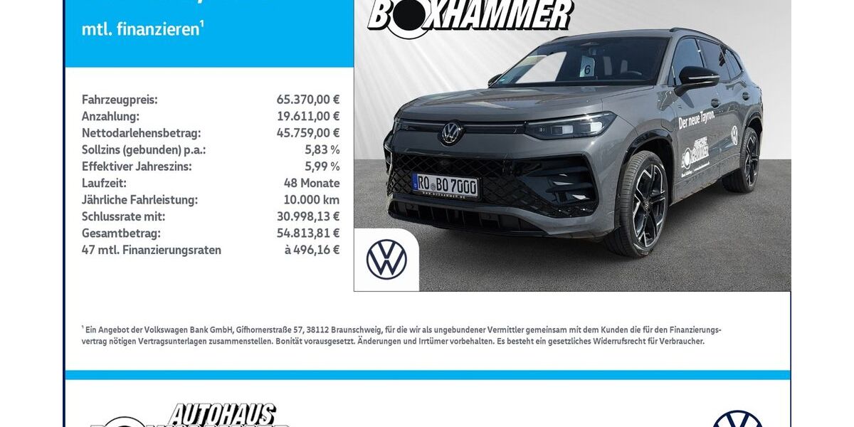 VW Tayron 6.990 km 65.370 &euro; Bad Aibling 83043