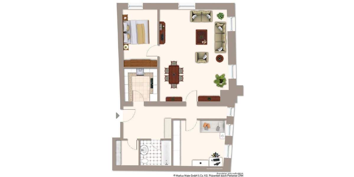Etagenwohnung Wasserburg Altstadt - 3 Zimmer, 96 m&sup2;, 990&euro; | Angebot:25692233