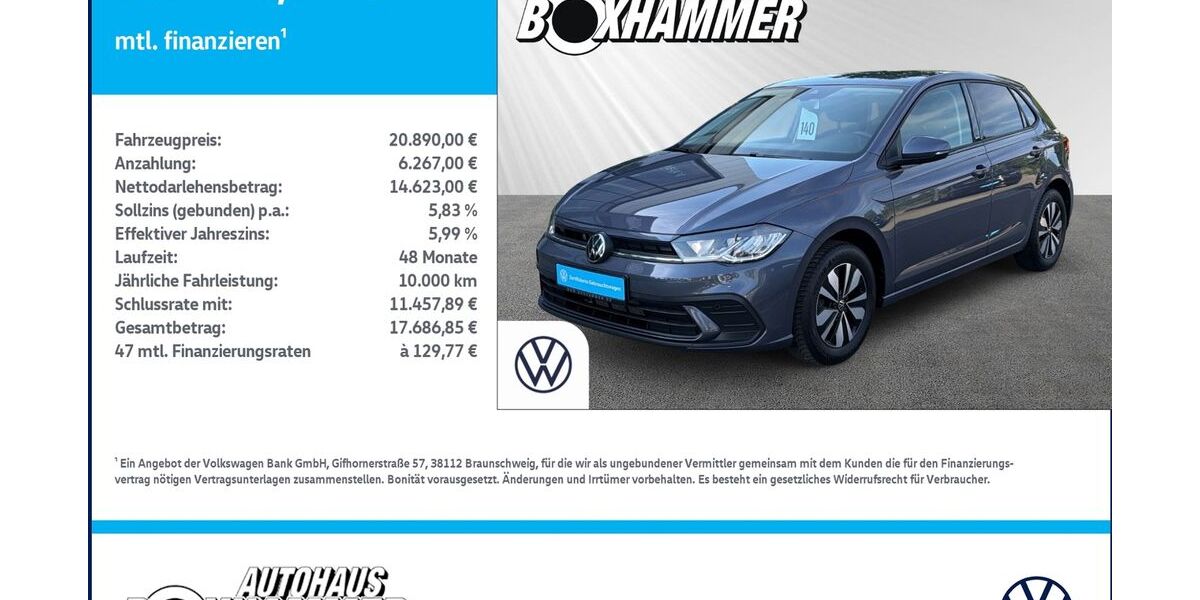 VW Polo 57.527 km 20.690 &euro; Bad Aibling 83043