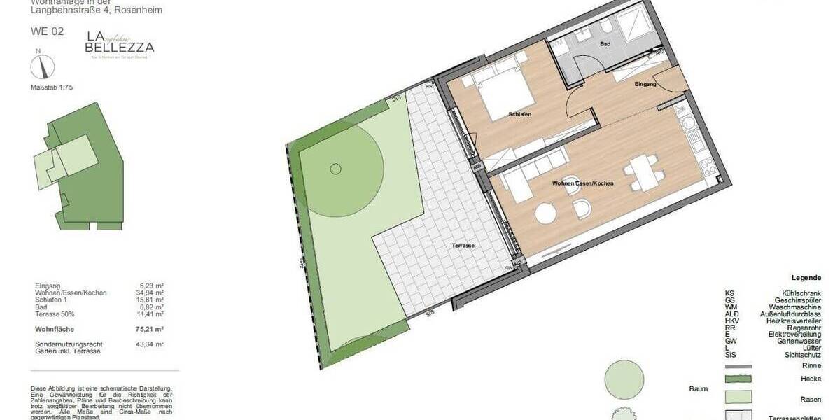 Etagenwohnung Rosenheim West - 2 Zimmer, 75 m&sup2;, 638.000&euro; | Angebot:25667607