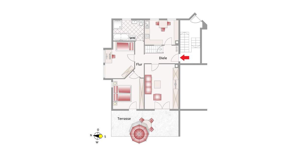 Etagenwohnung Bad Aibling - 3 Zimmer, 83 m&sup2;, 1.320&euro; | Angebot:25770370