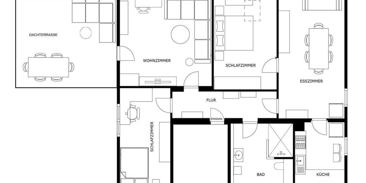 Etagenwohnung Bruckmühl Noderwiechs - 4 Zimmer, 108 m&sup2;, 1.500&euro; | Angebot:26627223