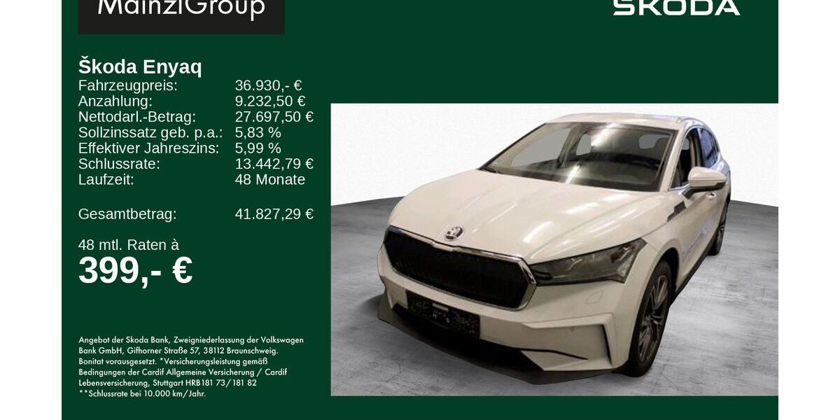 Skoda Enyaq 15.900 km 36.930 &euro; Feldkirchen/Westerham 83620