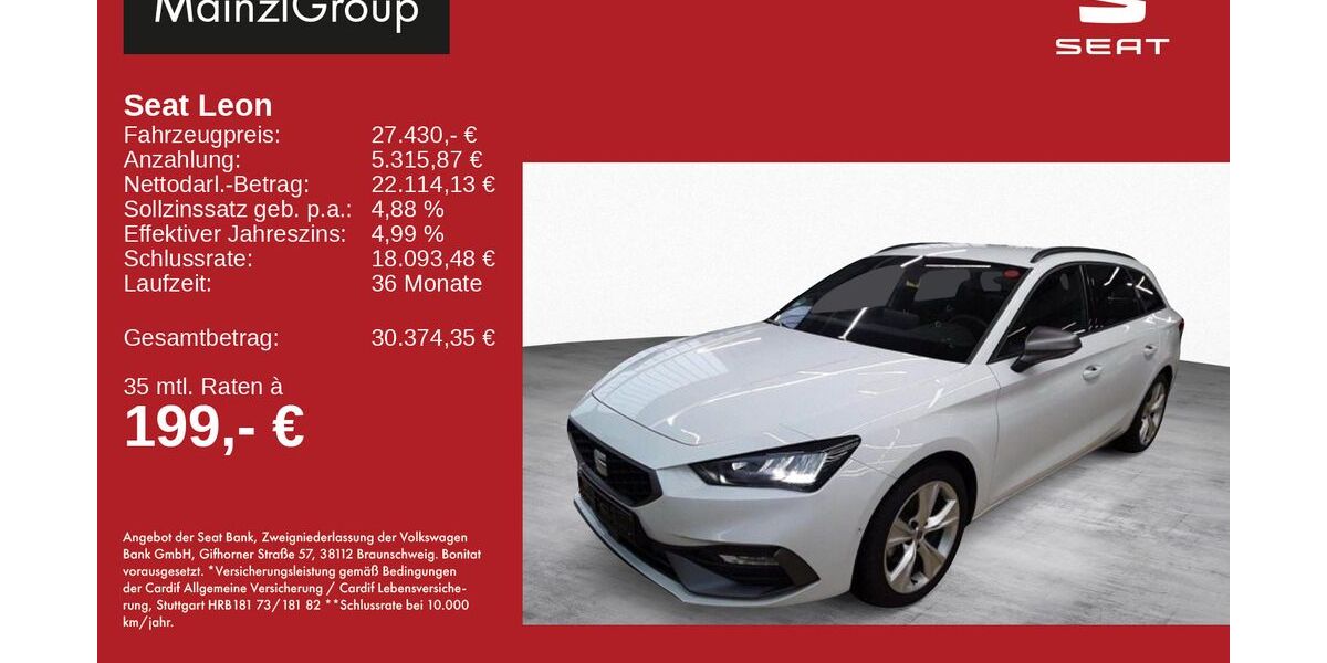 Seat Leon 16.700 km 27.430 &euro; Feldkirchen/Westerham 83620