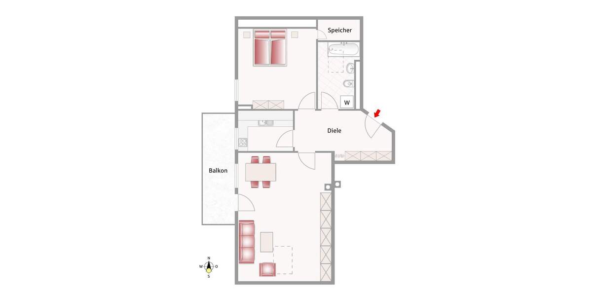 Etagenwohnung Aschau - 2 Zimmer, 70 m&sup2;, 330.000&euro; | Angebot:25797373
