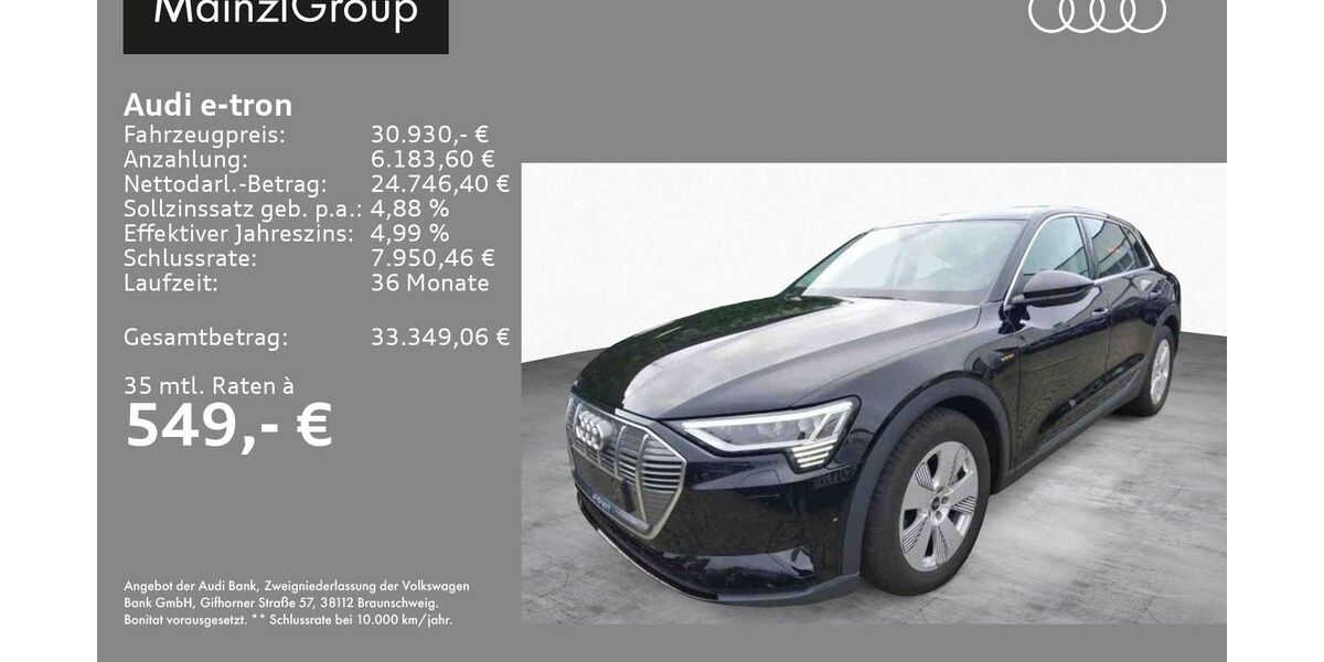 Audi e-tron 53.600 km 30.930 &euro; Feldkirchen/Westerham 83620