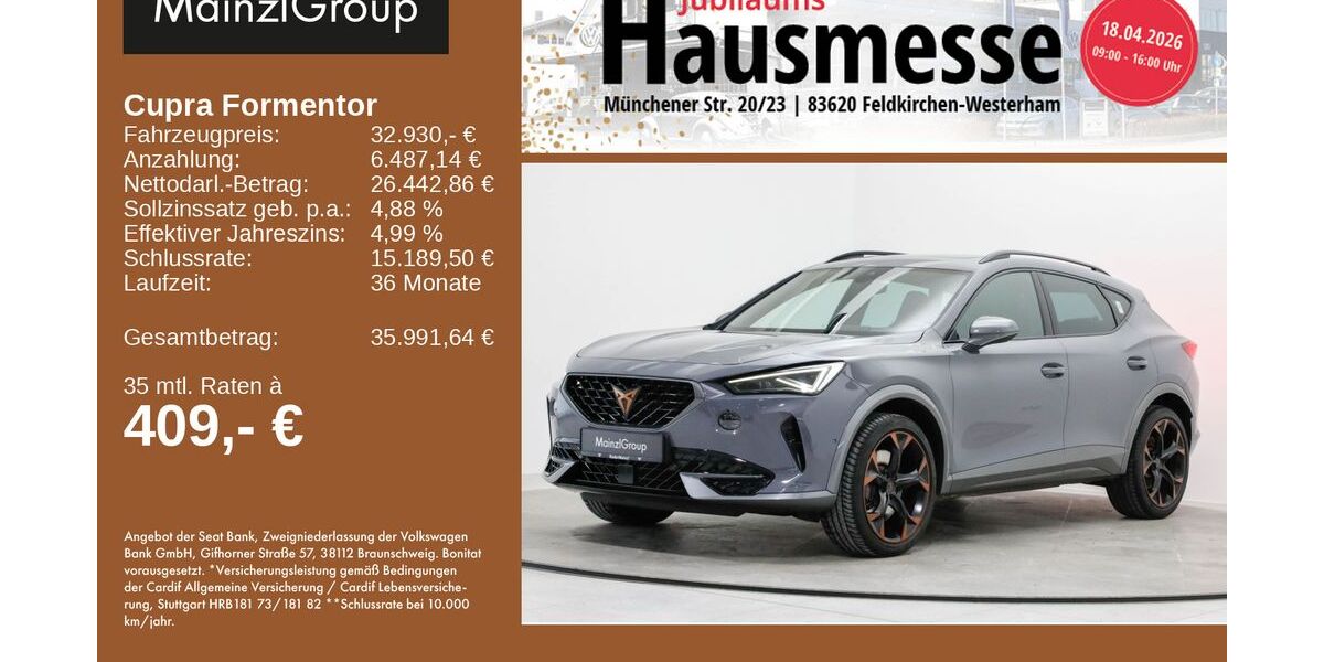 Cupra Formentor 88.809 km 32.930 &euro; Feldkirchen/Westerham 83620
