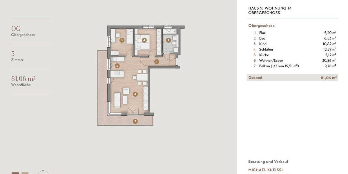 Etagenwohnung Schliersee / Neuhaus Neuhaus - 3 Zimmer, 81 m&sup2;, 911.000&euro; | Angebot:25687823