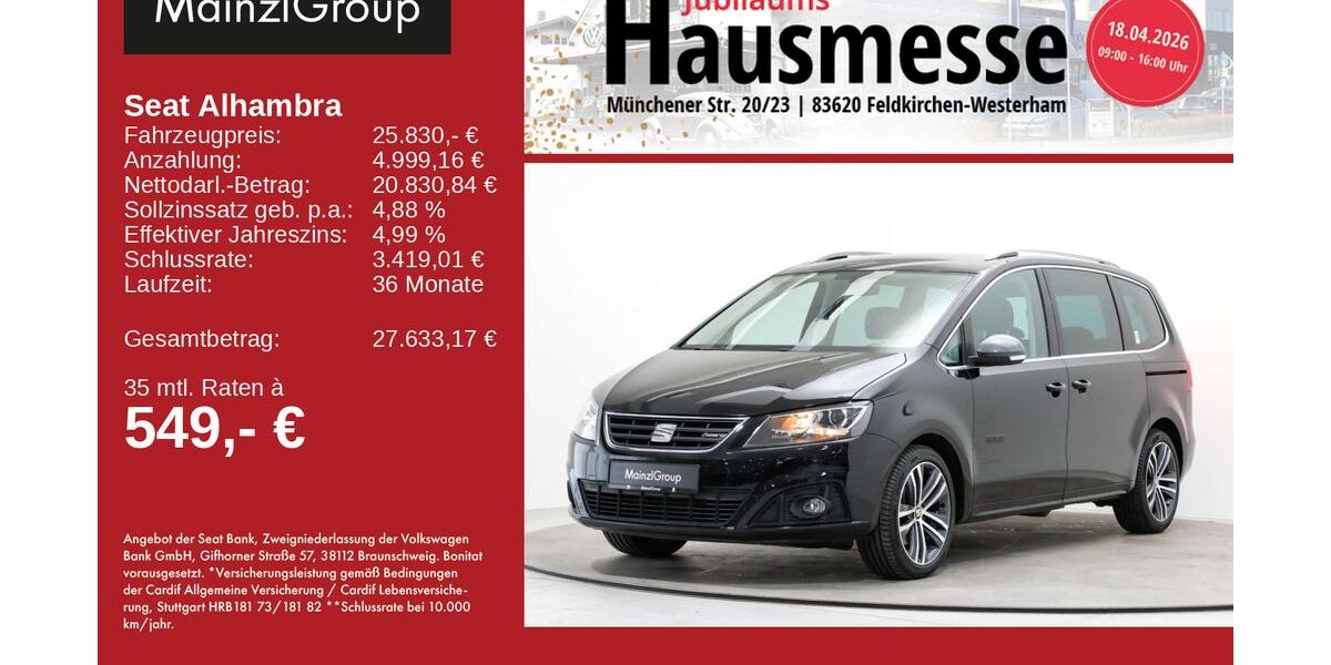 Seat Alhambra 65.083 km 25.830 &euro; Feldkirchen/Westerham 83620