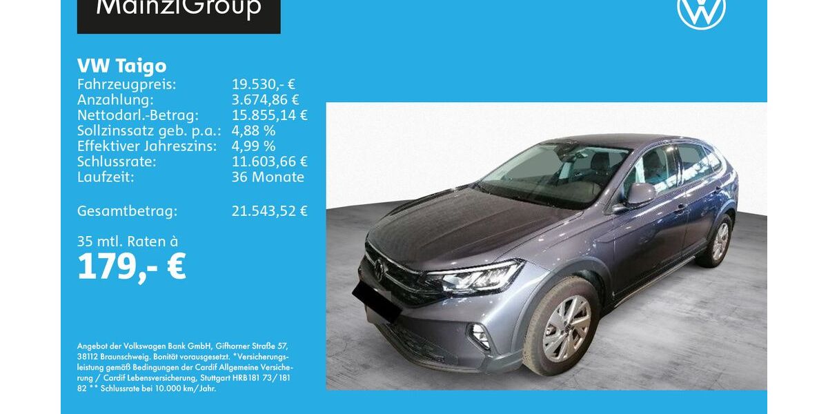 VW Taigo 14.800 km 19.530 &euro; Feldkirchen/Westerham 83620