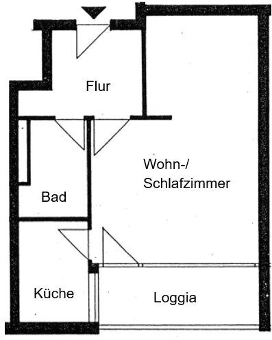 Etagenwohnung Rosenheim Innenstadt - 1 Zimmer, 35 m&sup2;, 195.000&euro; | Angebot:26962085