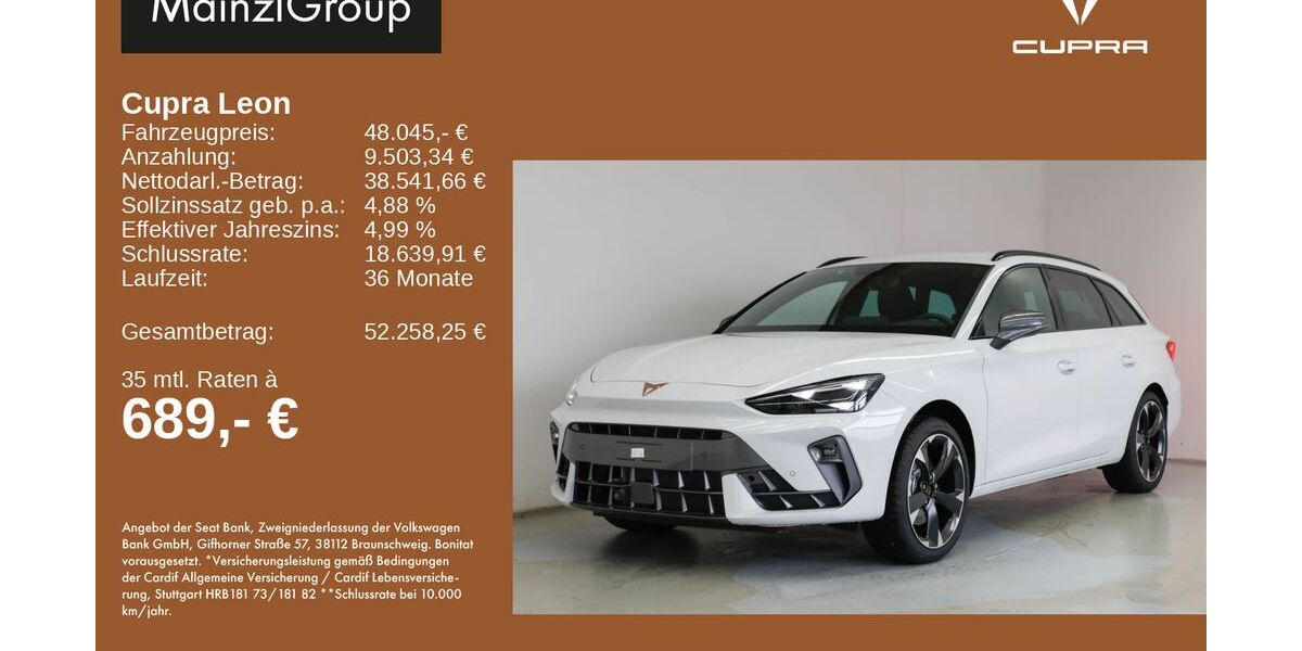 Cupra Leon 15.000 km 48.045 &euro; Feldkirchen/Westerham 83620