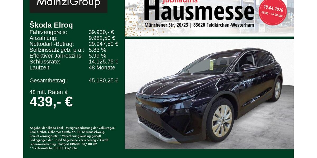 Skoda Elroq 8.500 km 39.930 &euro; Feldkirchen/Westerham 83620
