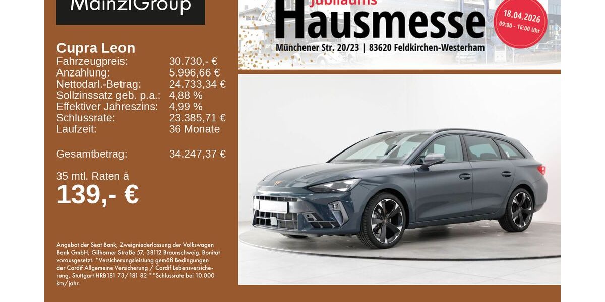 Seat Leon 10.196 km 30.730 &euro; Feldkirchen/Westerham 83620