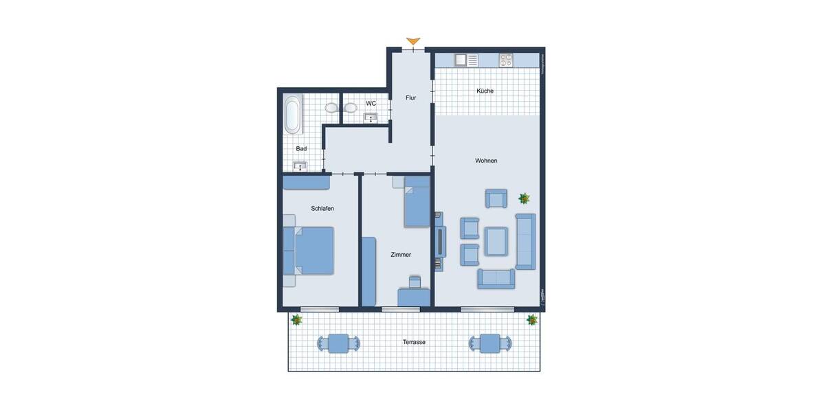 Etagenwohnung Bernau am Chiemsee Bernau - 3 Zimmer, 85 m&sup2;, 389.000&euro; | Angebot:26017254