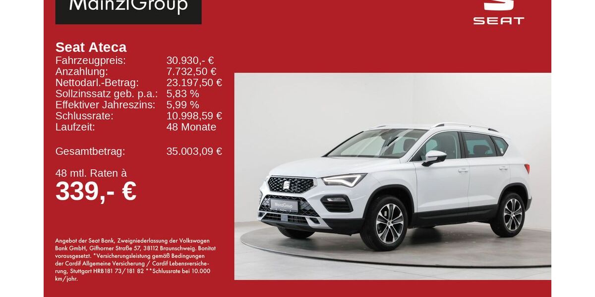 Seat Ateca 8.953 km 30.930 &euro; Feldkirchen/Westerham 83620