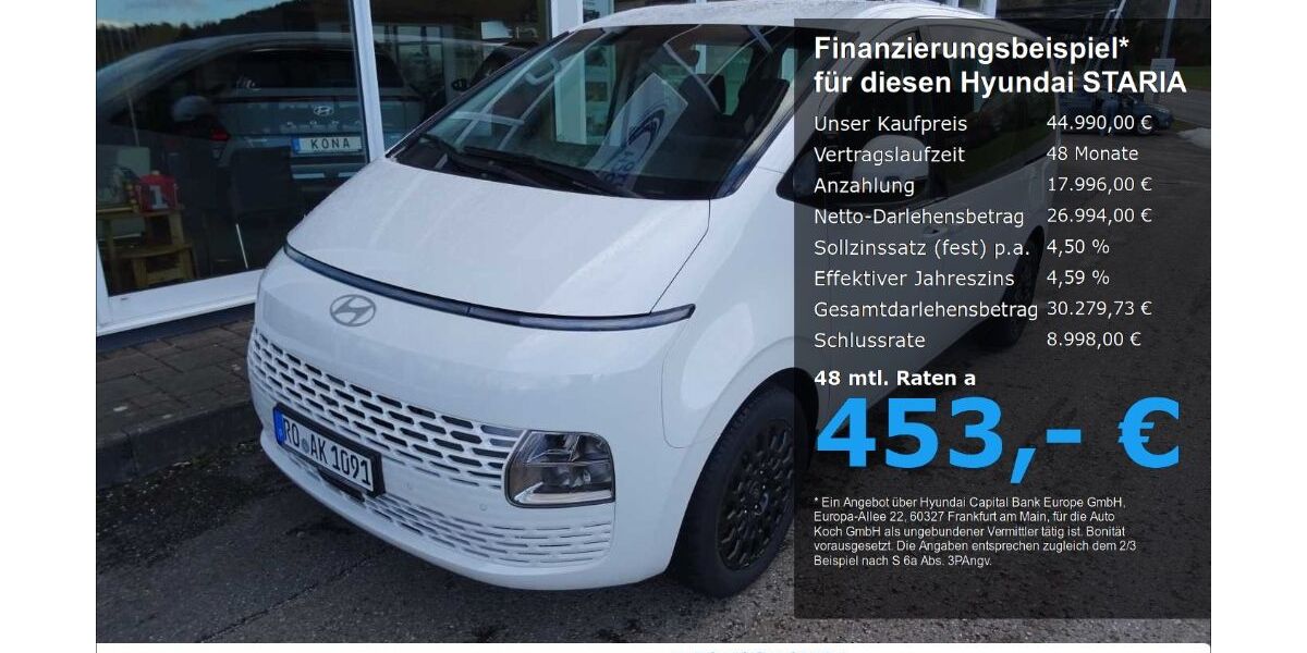 Hyundai STARIA 6.200 km 44.990 &euro; Bad Feilnbach 83075