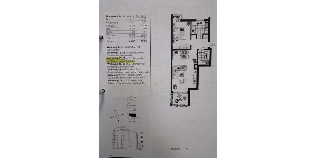 Hochparterre Rosenheim Aising - 2 Zimmer, 52 m&sup2;, 300.000&euro; | Angebot:27041024