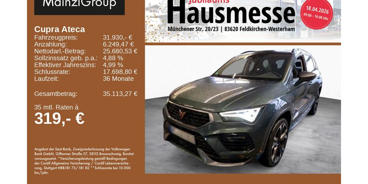Seat Ateca 16.200 km 31.930 &euro; Feldkirchen/Westerham 83620