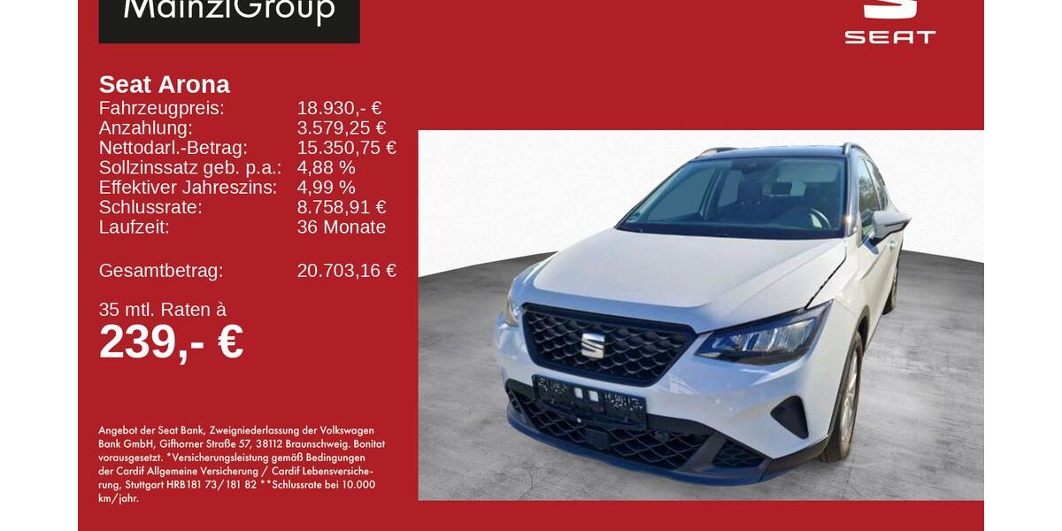 Seat Arona 26.200 km 18.930 &euro; Feldkirchen/Westerham 83620