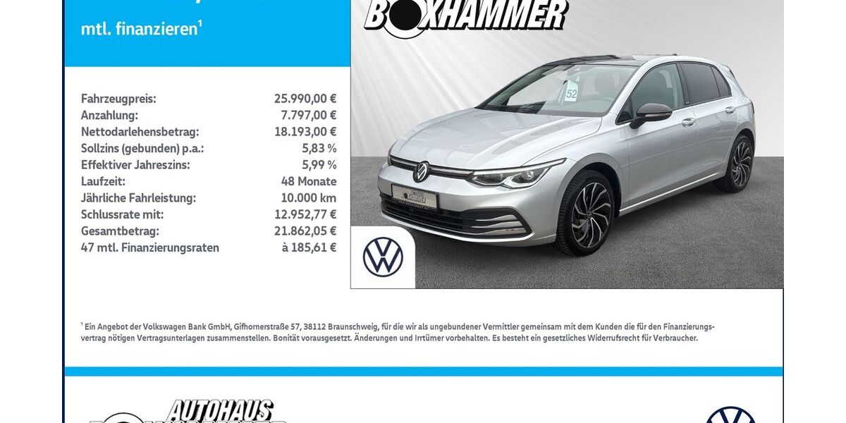 VW Golf 44.655 km 25.990 &euro; Bad Aibling 83043