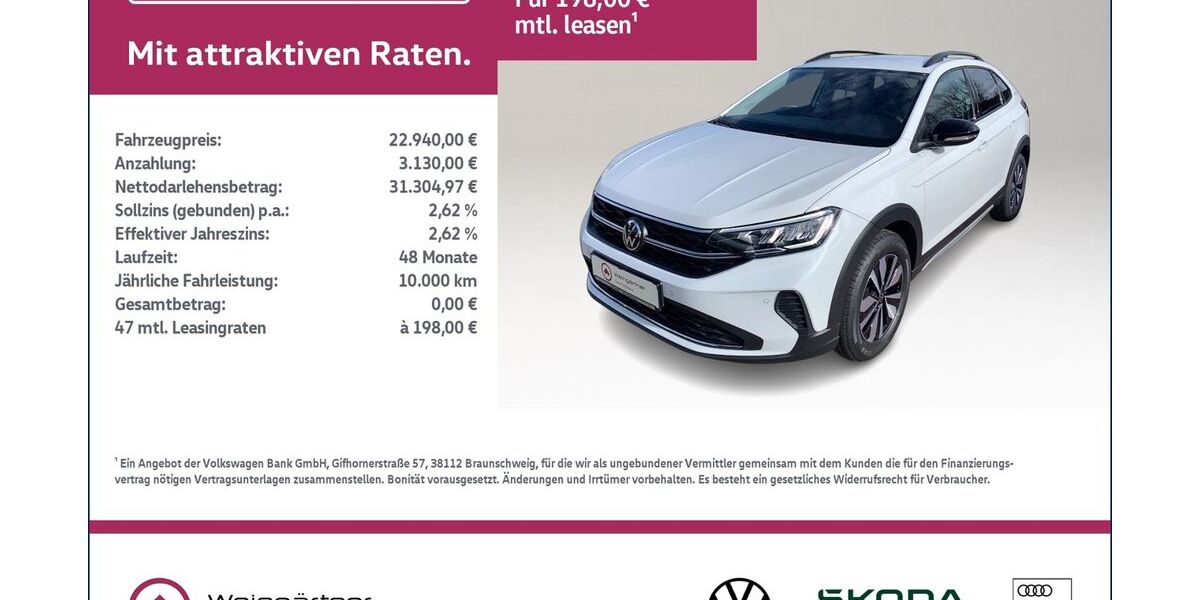 VW Taigo 2.500 km 22.940 &euro; Miesbach 83714