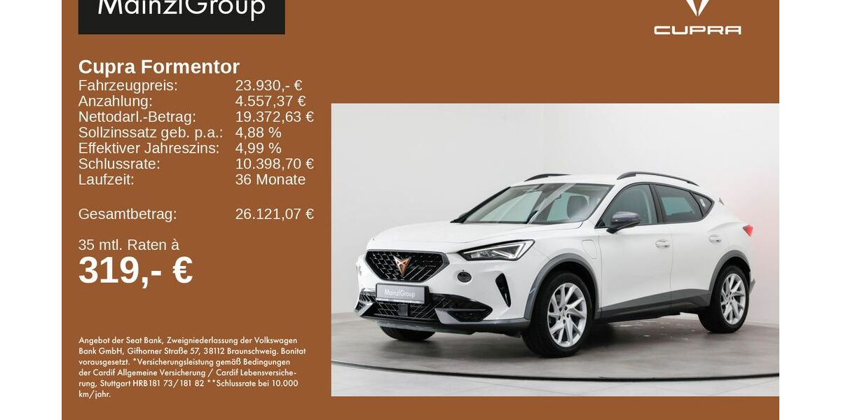 Cupra Formentor 28.000 km 23.930 &euro; Feldkirchen/Westerham 83620