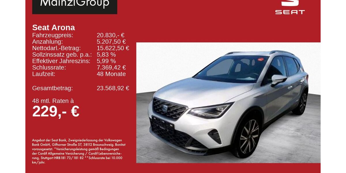Seat Arona 77.200 km 20.830 &euro; Feldkirchen/Westerham 83620